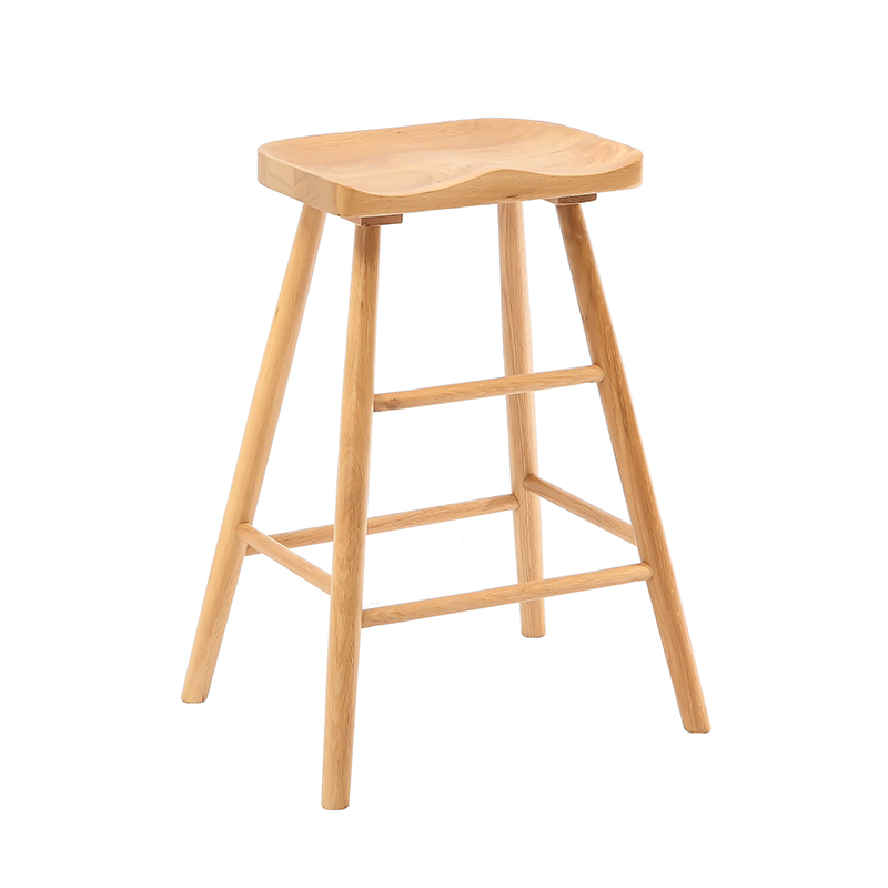 Hip Fitting Seat Dip Wood Bar Stool