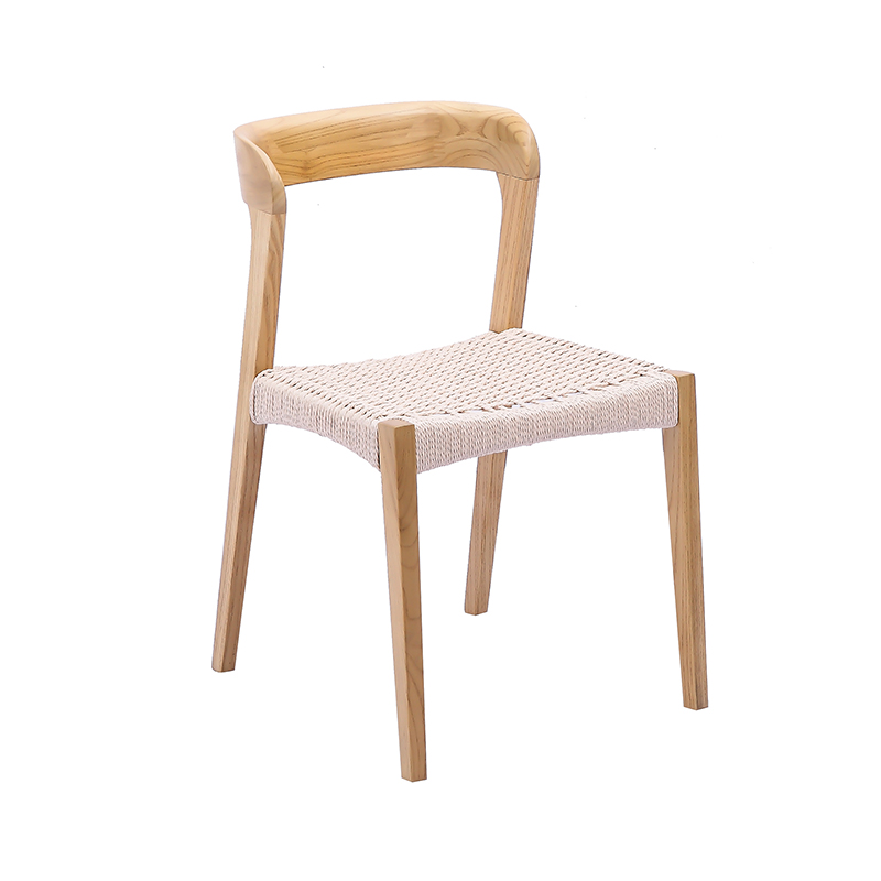 Hand-Woven Base Wood Chair