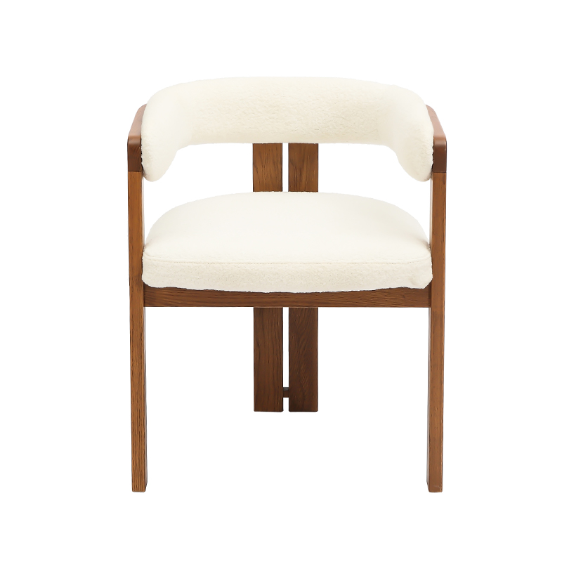 Tripod Dining Upholstered Chair with Wraparound Lumbar Support